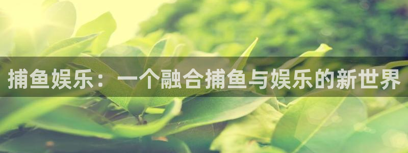 长征平台体育凯捷平台招商：捕鱼娱乐：一个融合捕鱼与娱乐的新世界