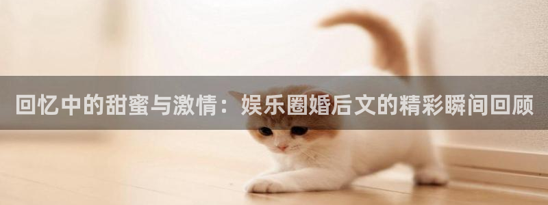 长征平台.ccmpc正版：回忆中的甜蜜与激情：娱乐圈婚后文的精彩瞬间回顾